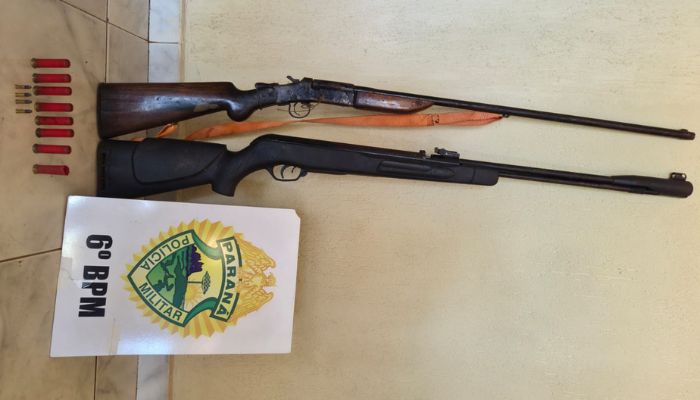 Três Barras – Homem é preso por posse ilegal de arma de fogo e mandado de prisão em aberto